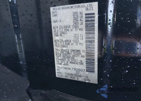 2021 Nissan Rogue Sv Intelligent Awd from USA, damaged, VIN 5N1AT3BB1MC792607